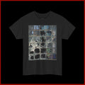 Artistic Abstract Tee — Grunge Window Collage Graphic T-Shirt
