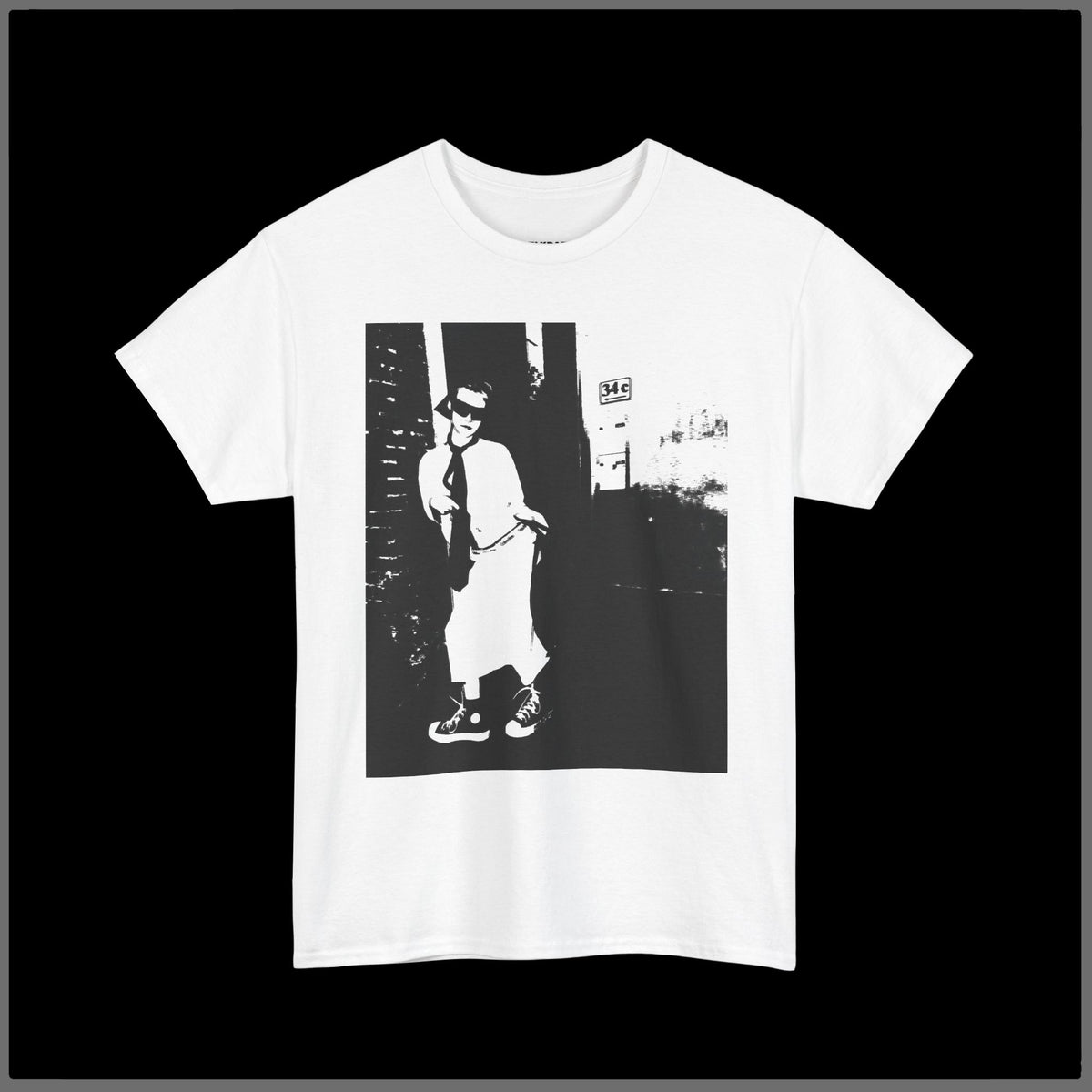 Vintage Street Dancer T‑Shirt — Black & White Skate/Punk Graphic Tee