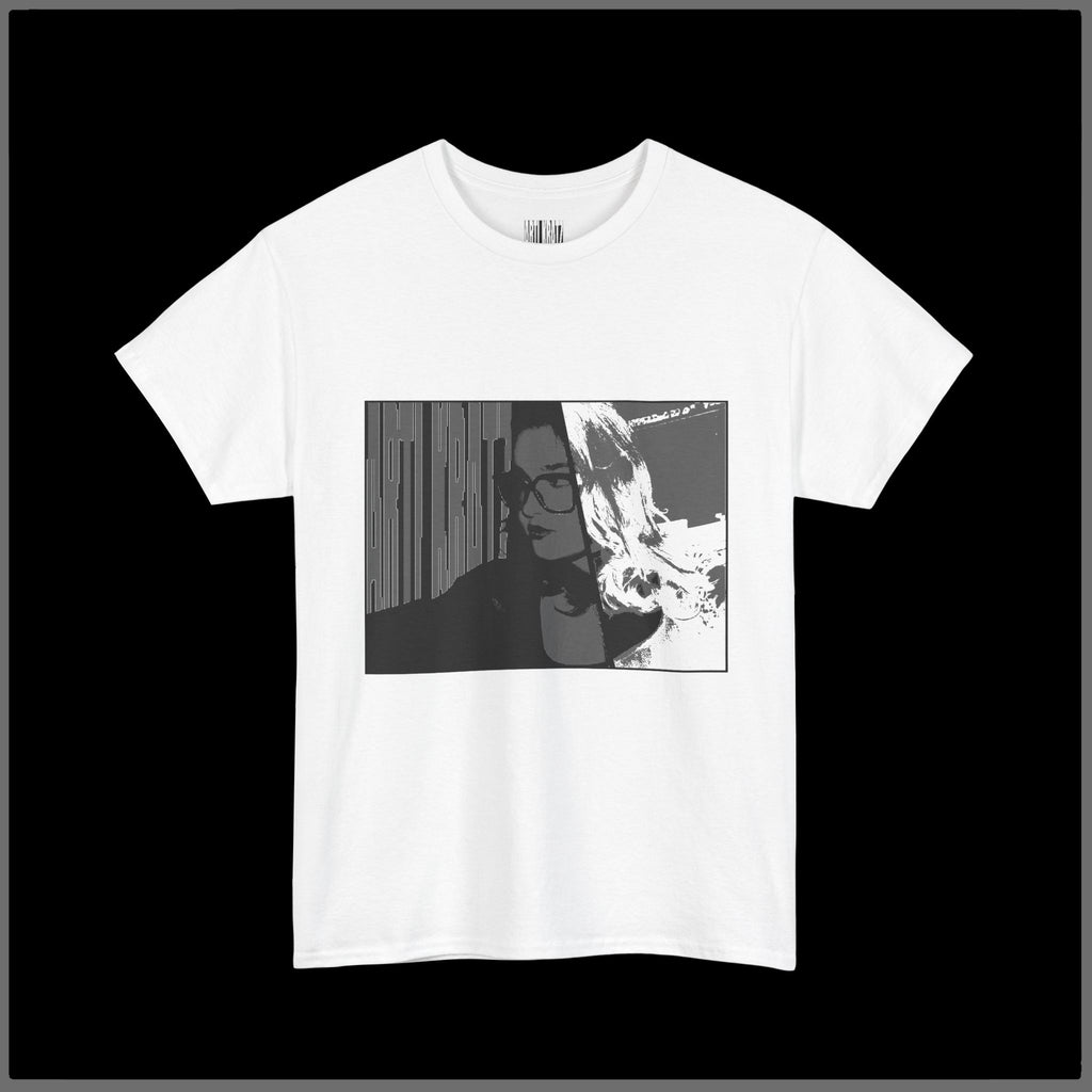 Monochrome Portrait Tee — Black & White Graphic Photo T-Shirt