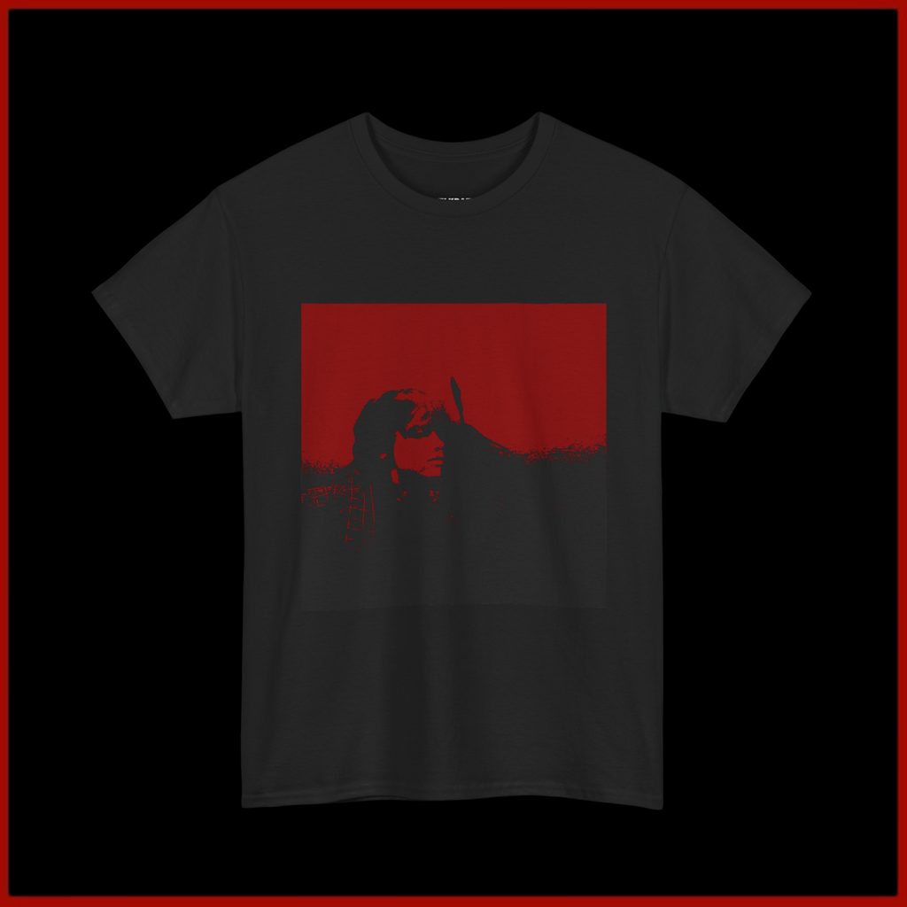 T-Shirt — Neon Retro Portrait Tee (Red & Blue Grunge Aesthetic)