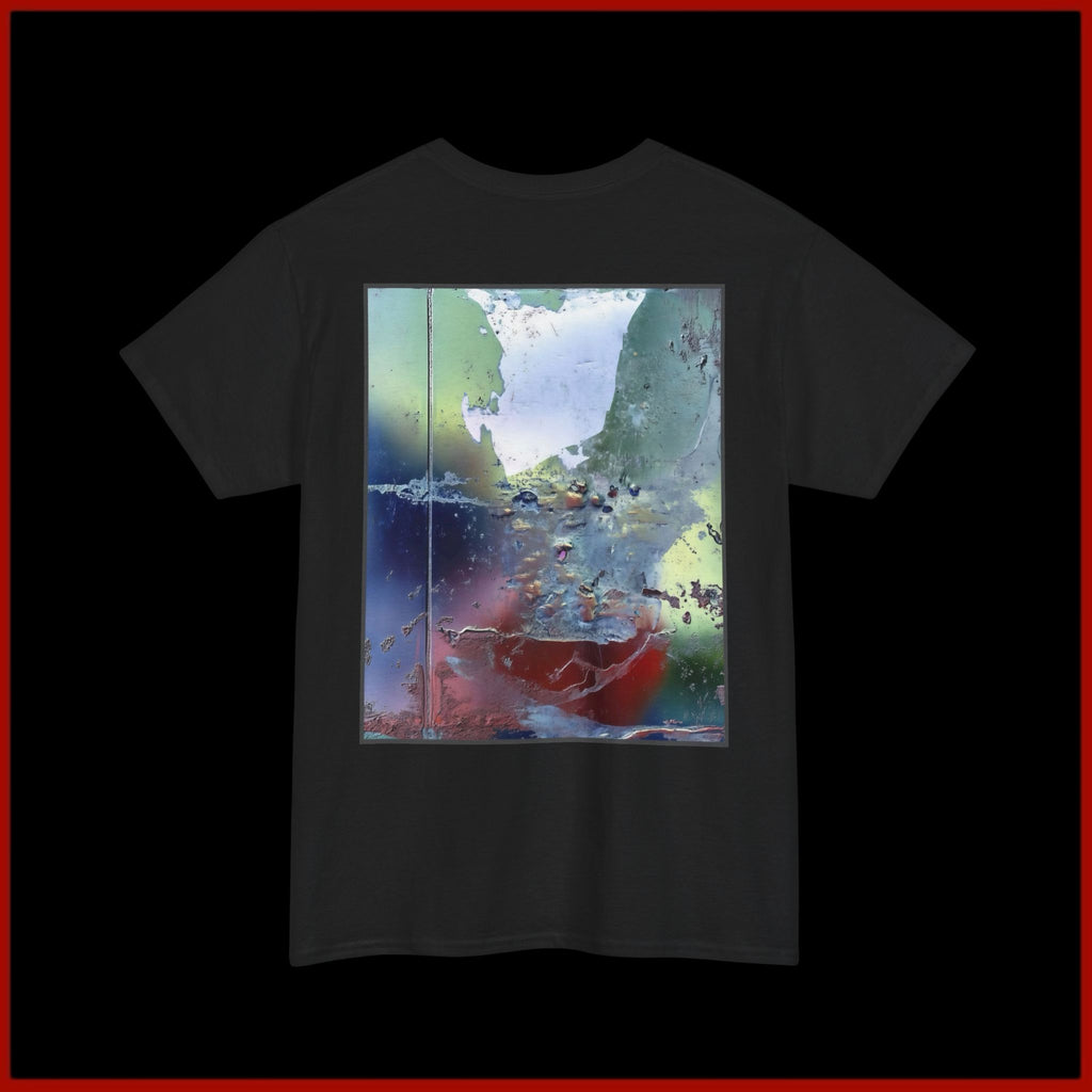 Artistic Abstract Tee — Grunge Window Collage Graphic T-Shirt
